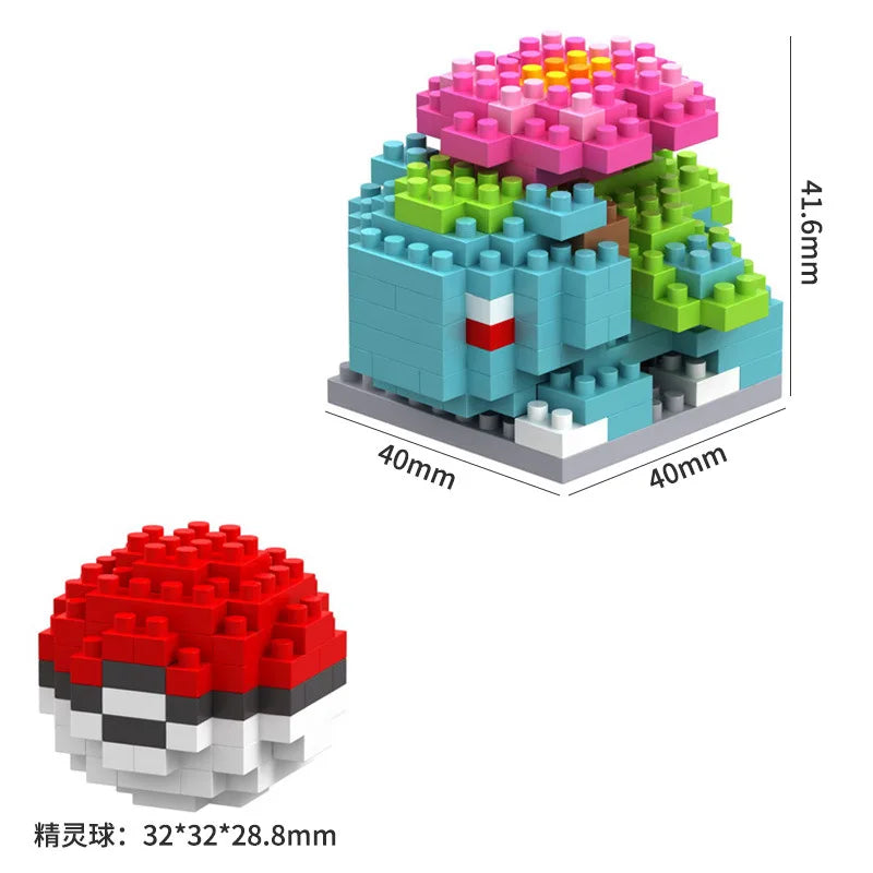 مكعبات تركيب بيكاتشو – 60 تصميم مختلف | نموذج كرتوني صغير | لعبة تعليمية ممتعة للأطفال