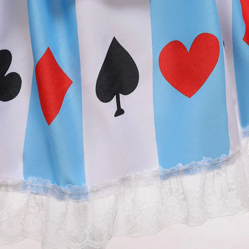 فستان تنكري للبنات – شخصية أليس في بلاد العجائب | تصميم أميرة لطيف من عمر 1 إلى 7 سنوات