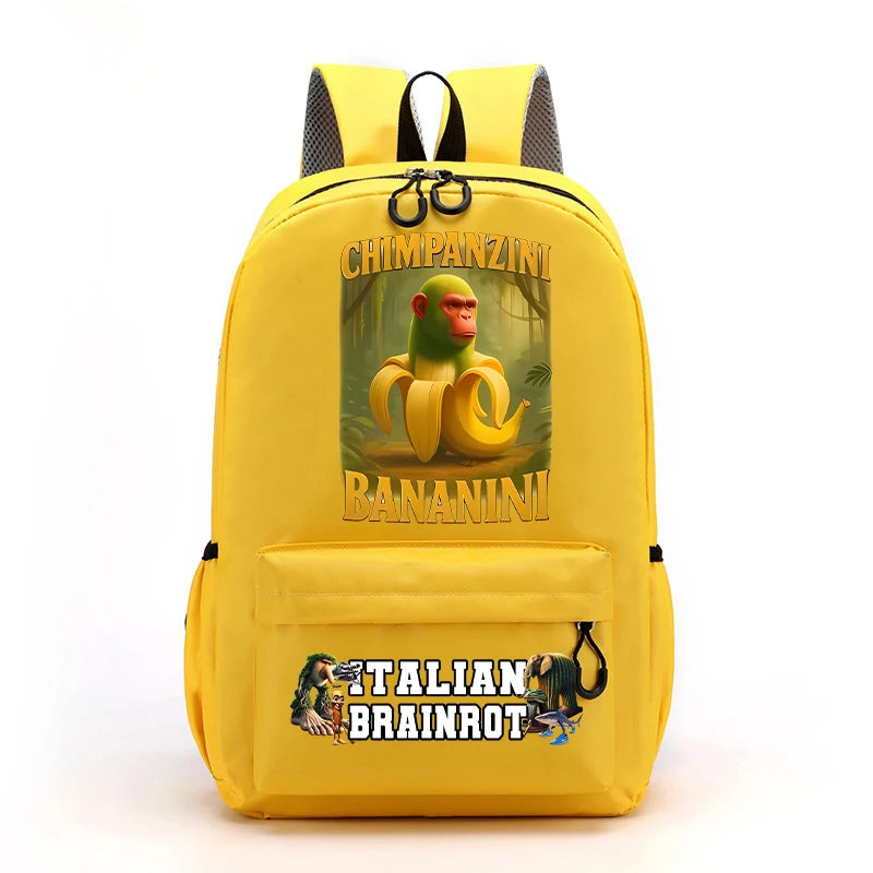 حقيبة أطفال إيطاليان برينروت بطابع الحيوانات، حقيبة مدرسية كرتونية بسعة كبيرة