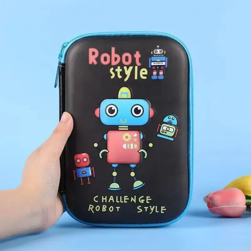 مقلمة كرتونية 3D من EVA – تصميم كاوايي، سعة كبيرة، علبة صلبة لحفظ الأدوات المدرسية