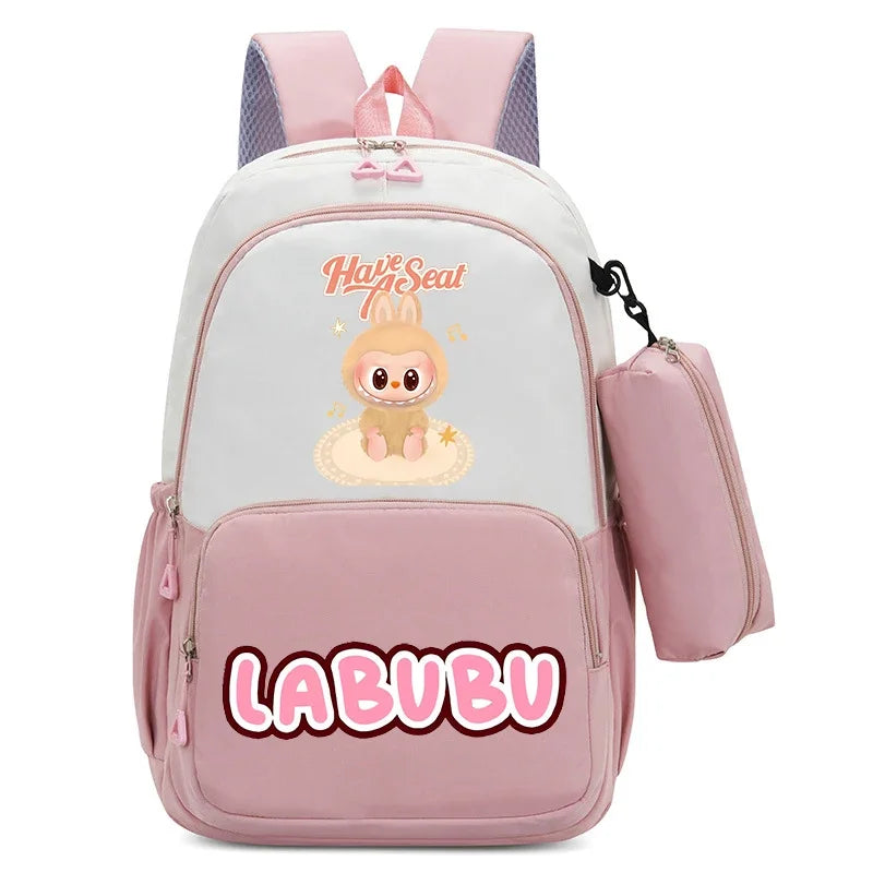 حقيبة ظهر بسعة كبيرة مع حقيبة أقلام