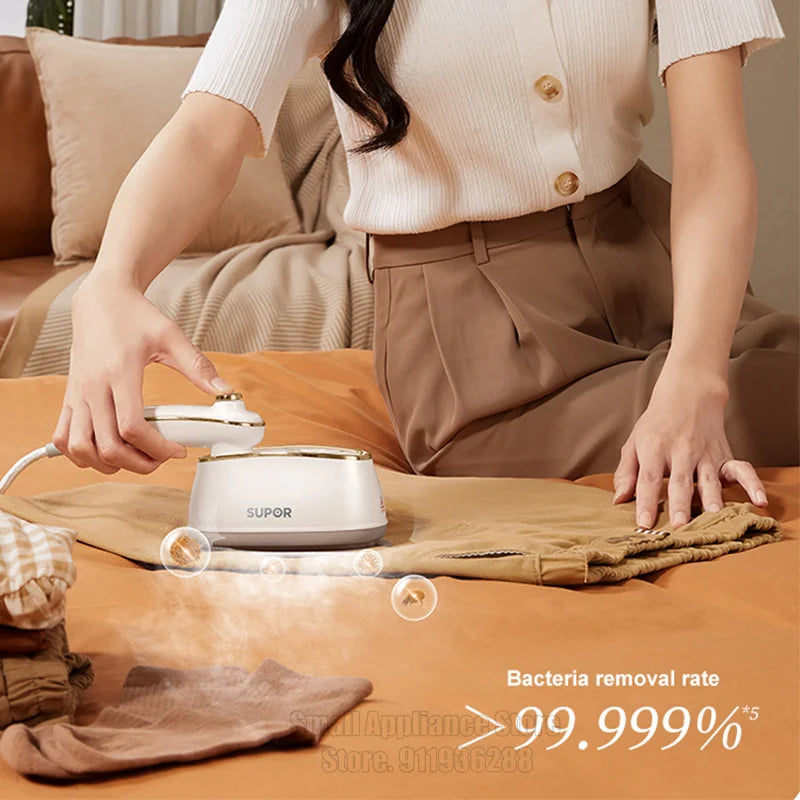 مكواة بخار يدوية SUPOR الجديدة – تصميم قابل للطي، تكوي وتنظف وتزيل العث، مثالية للبيت والسفر