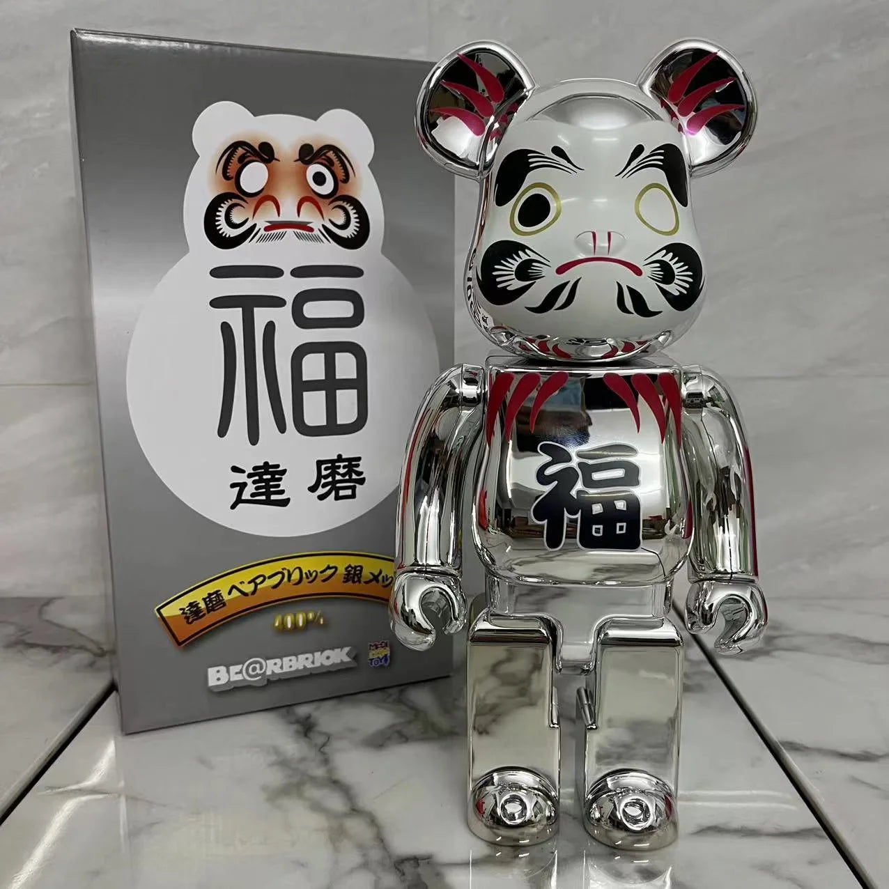 تمثال Bearbrick بحجم 400% (28 سم) – قطعة ديكور فاخرة للمنزل والمكتب