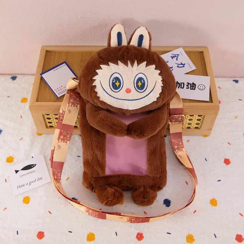 حقيبة ظهر كارتونية فاخرة من الفرو – حقيبة متعددة الاستخدامات