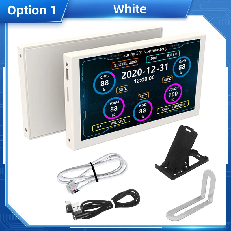 شاشة ثانوية 5 إنش IPS عبر USB-C – لمراقبة أداء الجهاز بدون AIDA64