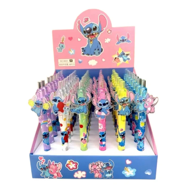 أقلام جل ديزني ستيتش – 48 قطعة، حبر أسود 0.5 مم،