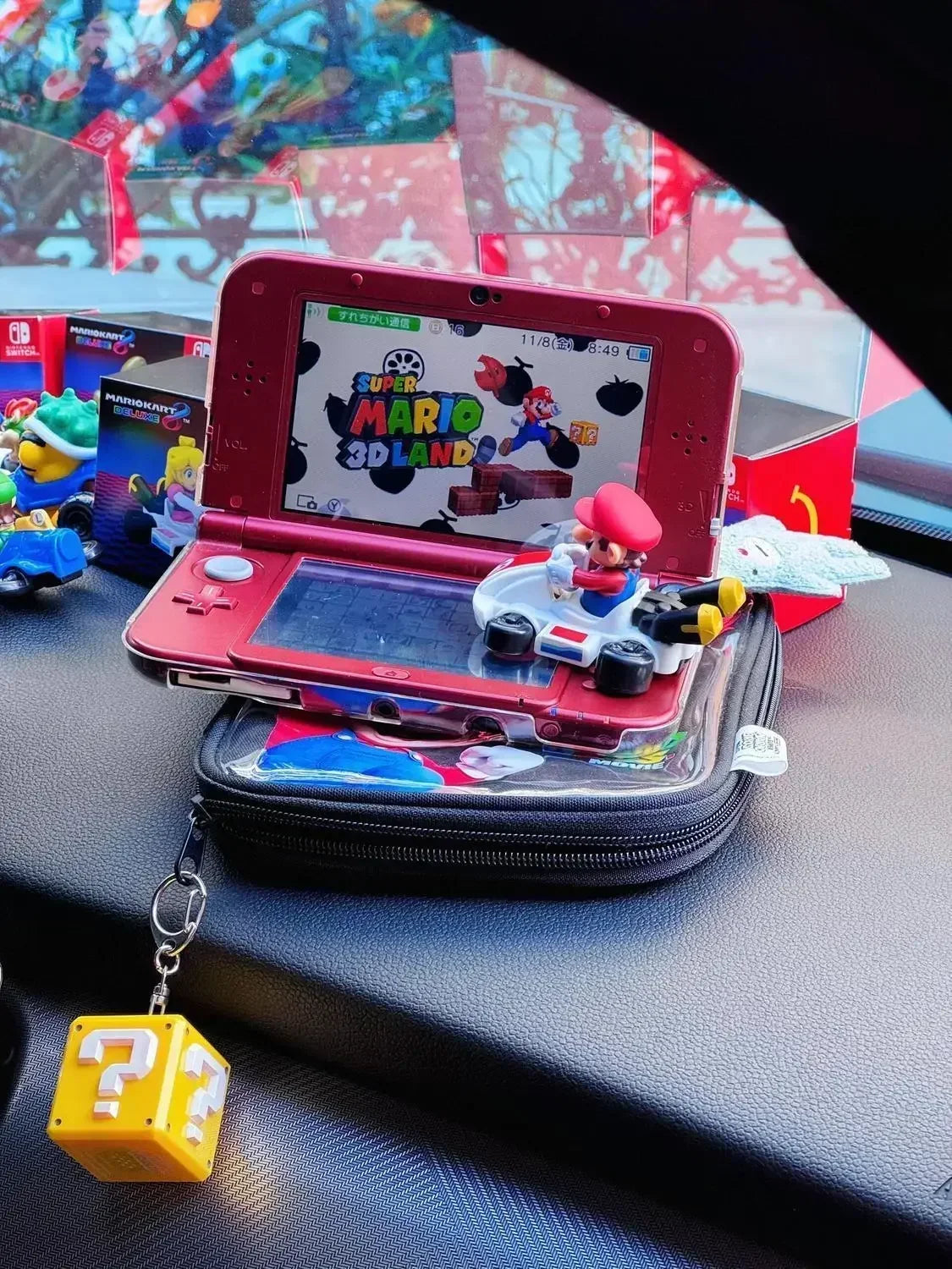 مجسم سيارة ماريو من سلسلة ماكدونالدز، لعبة هابي ميل قابلة للجمع، ديكور مكتبي أو هدية عيد الميلاد.