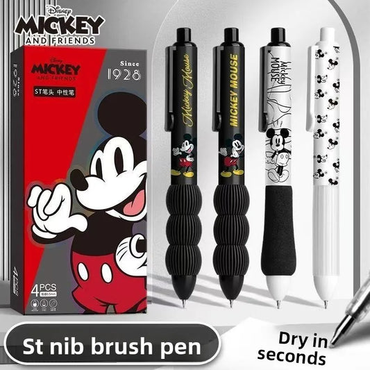 قلم ضغط حبر أسود جاف سريع الجفاف ميكي ماوس