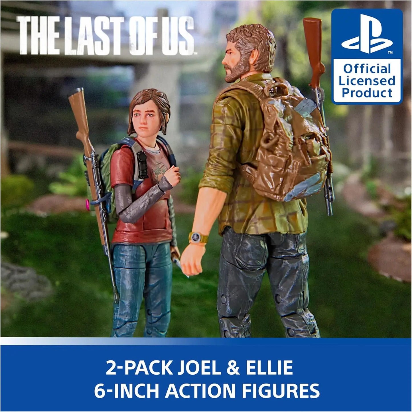 طقم مجسمات جول وإيلي – من لعبة The Last of Us | إصدار PlayStation Spin Master | ارتفاع 6 إنش (2 مجسمات)