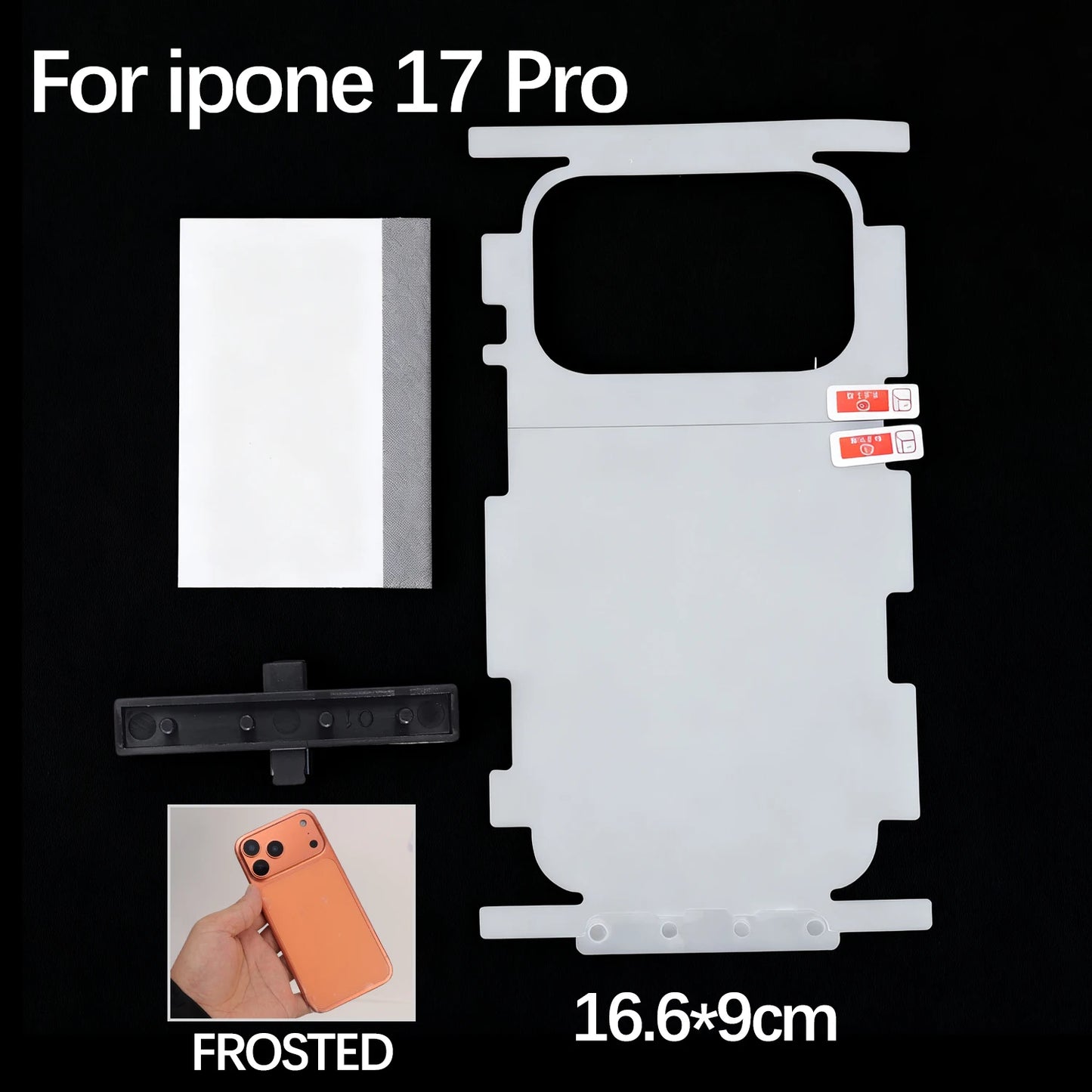 لاصق حماية هيدروجيل كامل التغطية لإطار وخلفية آيفون 17 – حماية HD بدون تأثير على الشكل