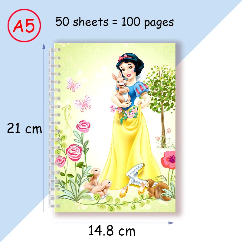 دفتر حلزوني A5 – كرتوني من ديزني سنو وايت والأقزام السبعة