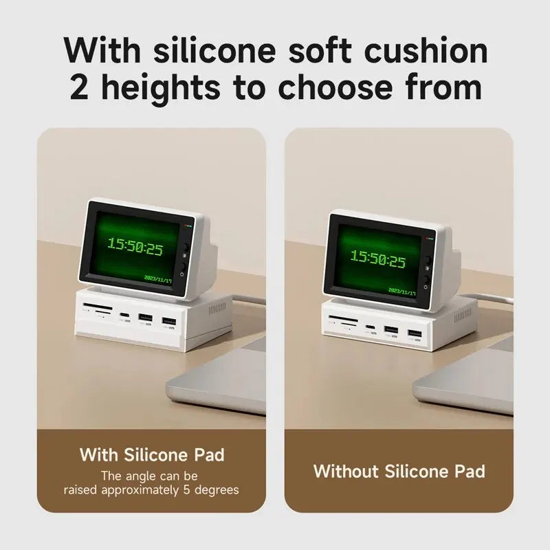 شاشة Hagibis صغيرة 3.5 إنش – شاشة مراقبة بيانات النظام + USB-C Hub