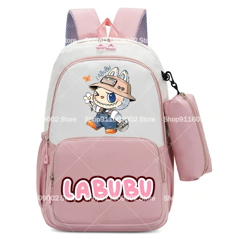 حقيبة ظهر بسعة كبيرة مع حقيبة أقلام