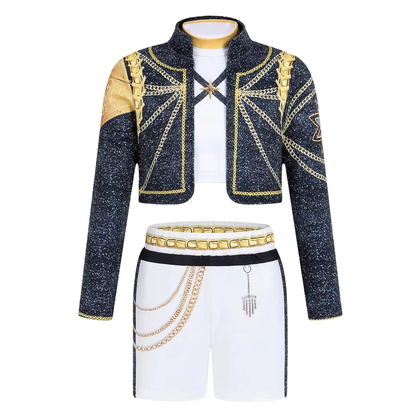 زي كوسبلاي K‑Pop Demon Hunters Huntrix للأطفال (رومي/ميرا/زوي)