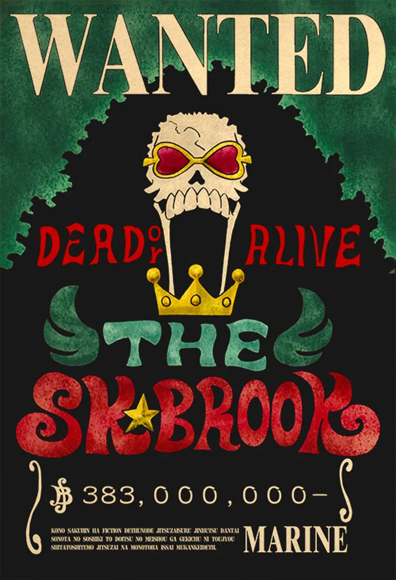 بوسترات ون بيس الأباطرة الأربعة | تصميم المطلوبين (Wanted)