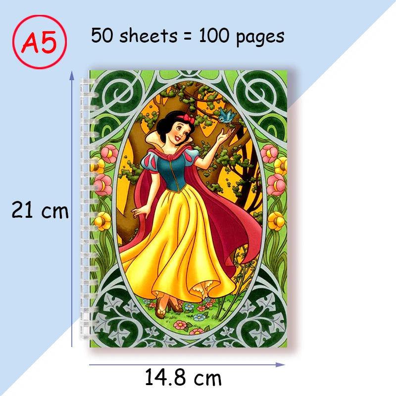 دفتر حلزوني A5 – كرتوني من ديزني سنو وايت والأقزام السبعة