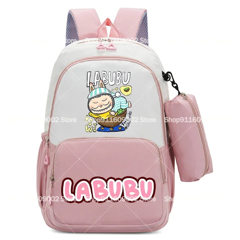 حقيبة ظهر بسعة كبيرة مع حقيبة أقلام