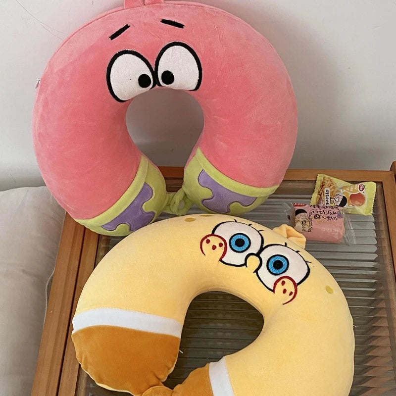 مخدة سفر على شكل سبونج بوب أو بسيط – ميموري فوم ناعمة ومريحة