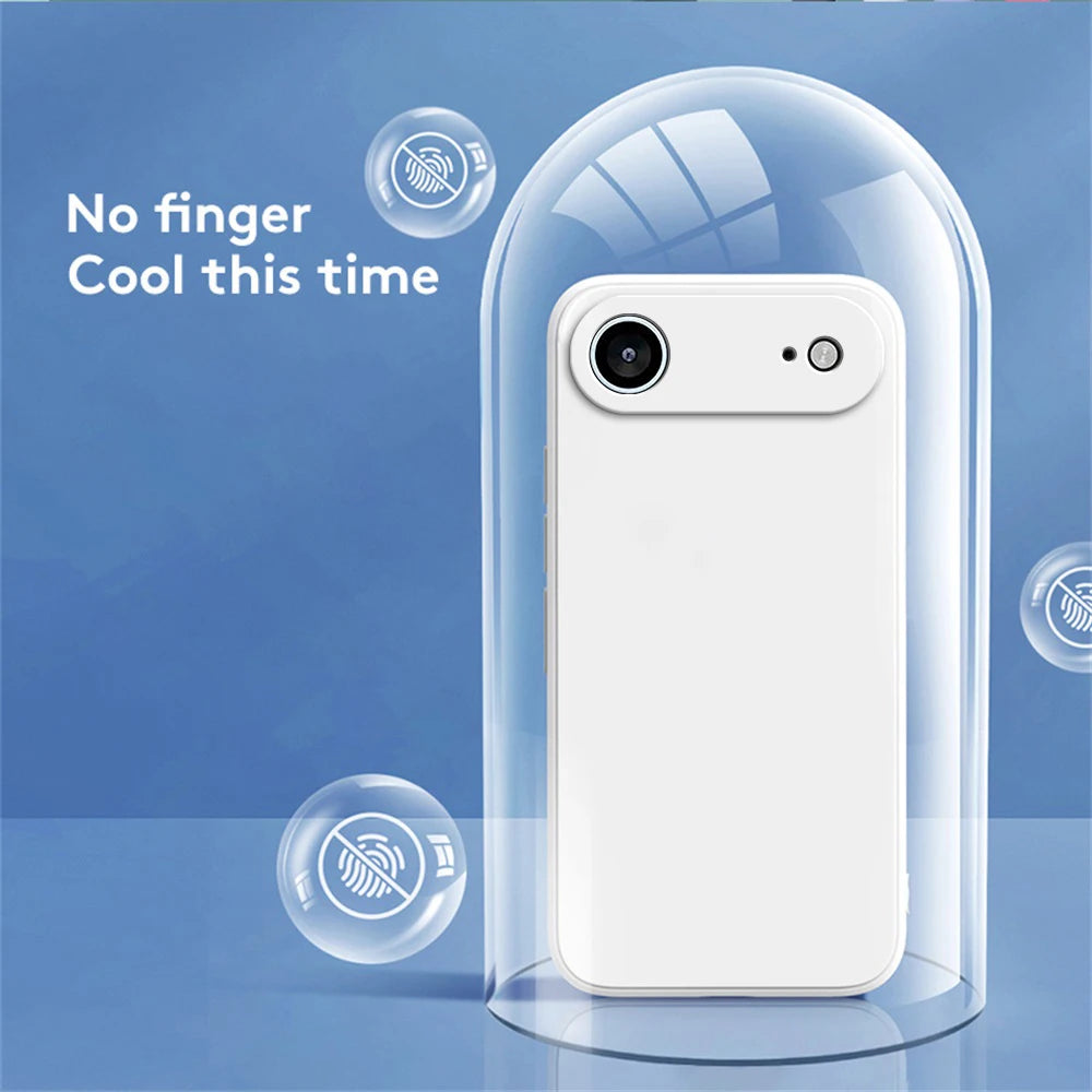 غطاء حماية فاخر بتصميم مربع ناعم من السيليكون السائل لهواتف iPhone 17 / 17 Air / 17 Pro / 17 Pro Max