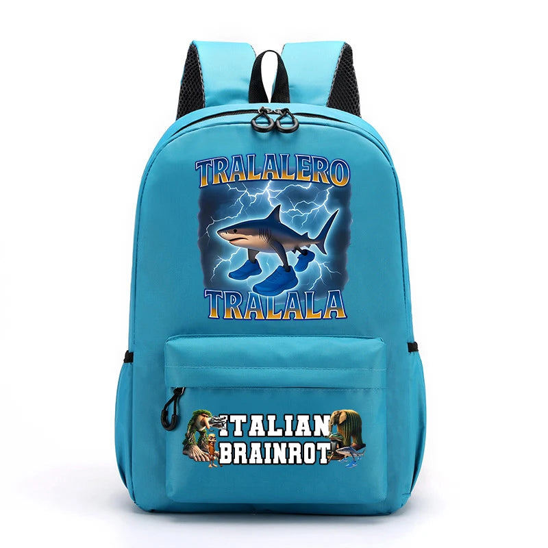 حقيبة أطفال إيطاليان برينروت بطابع الحيوانات، حقيبة مدرسية كرتونية بسعة كبيرة