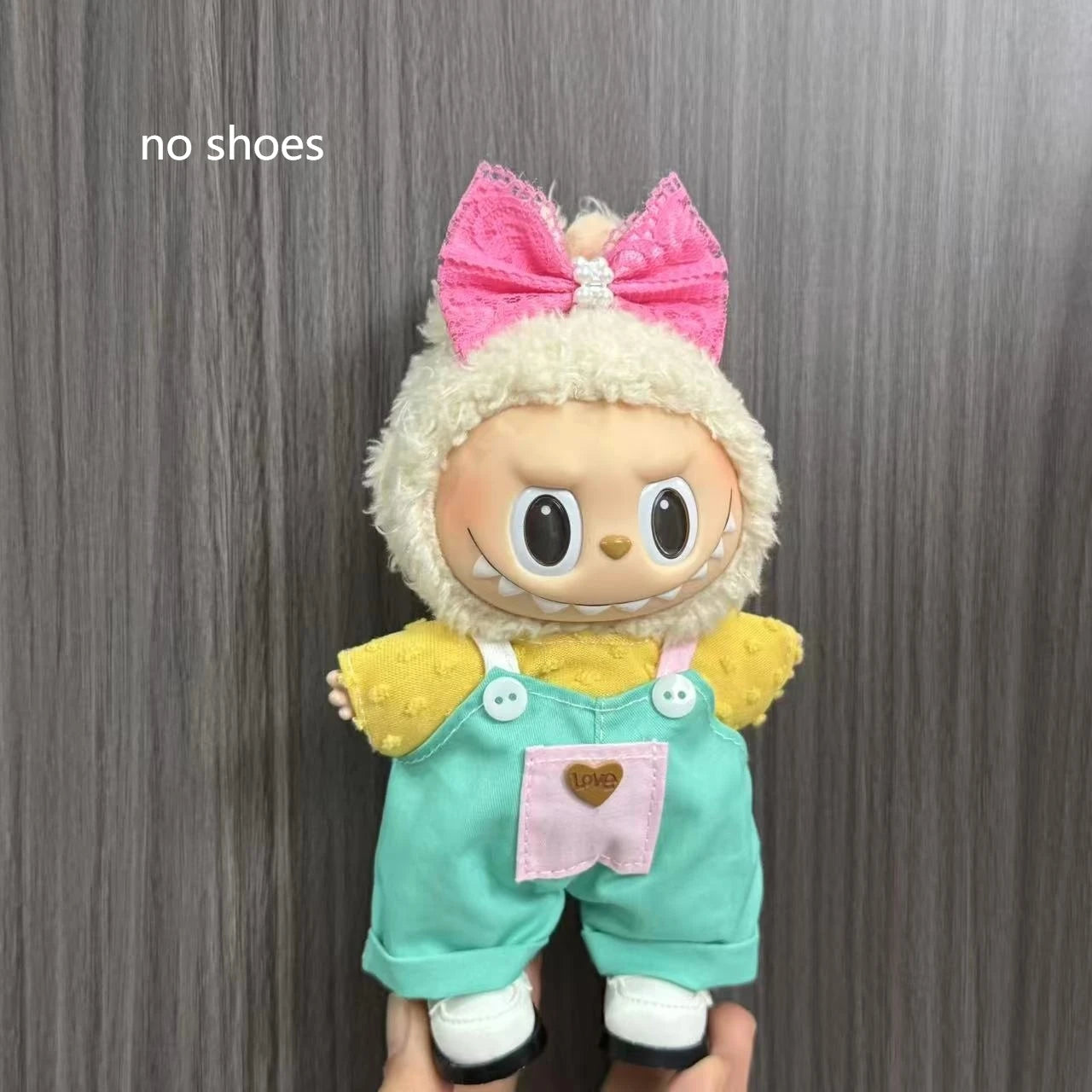 طقم هالوين لابوبو 17 سم – تنورة + أجنحة كيوت | ملابس دمية معلّقة – موضة موسمية لهدايا البنات