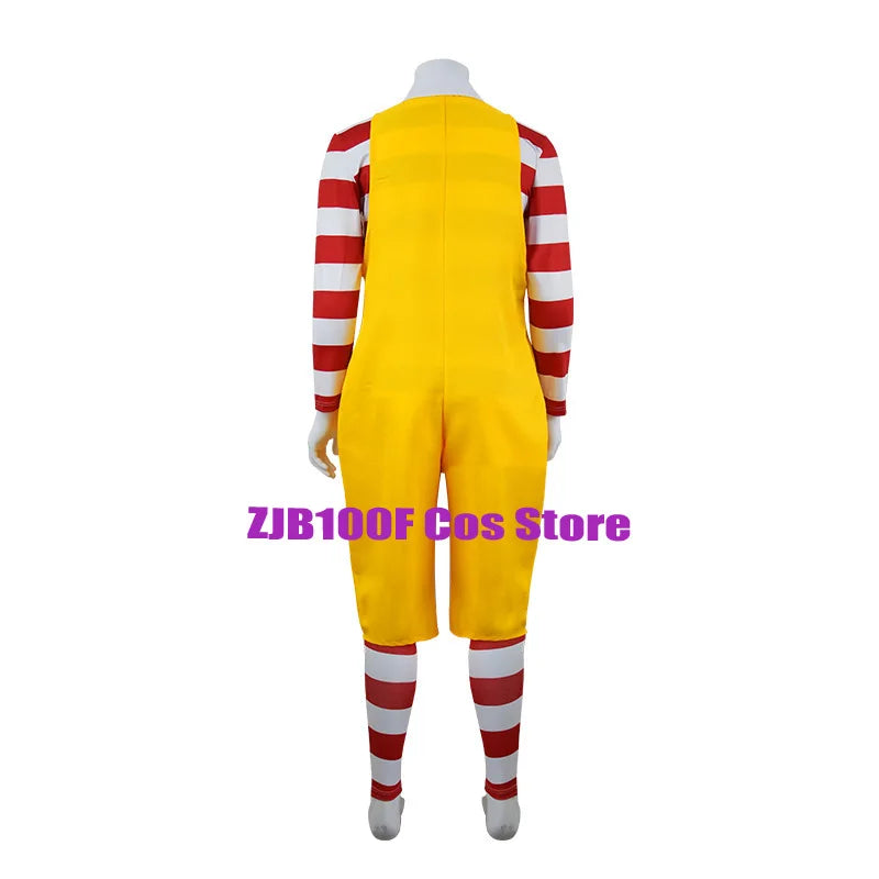 زي مهرّج "العم M" للأطفال – تصميم أنمي وكوسبلاي | بدلة كاملة مستوحاة من شخصية مطعم الوجبات السريعة الشهير | للهالوين والكريسم