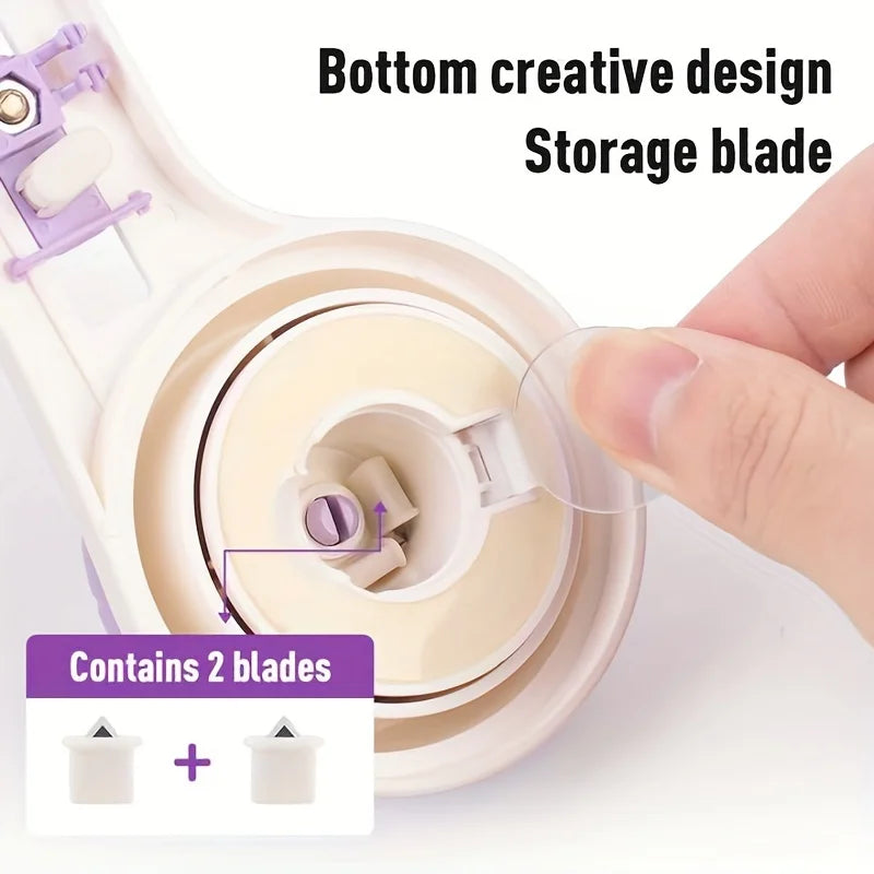 قاطع ورق دائري 360° – أداة قص دقيق لدوائر مثالية في الكروت، السكربوك، والمشاريع اليدوية