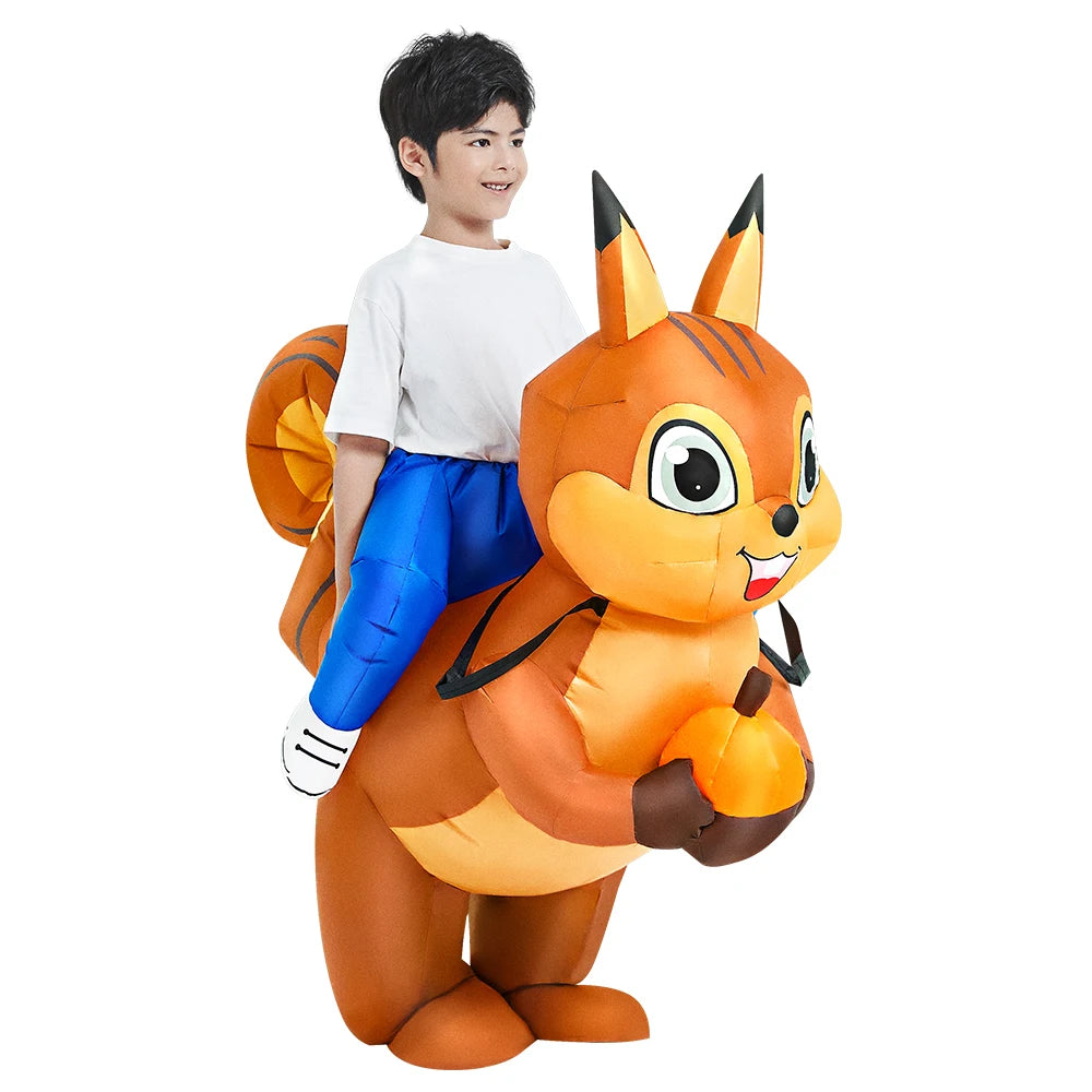 زي تنكري قابل للنفخ للكبار – على شكل ديك، فلامنغو، أو حصان | زي حيوانات مضحك للكوسبلاي