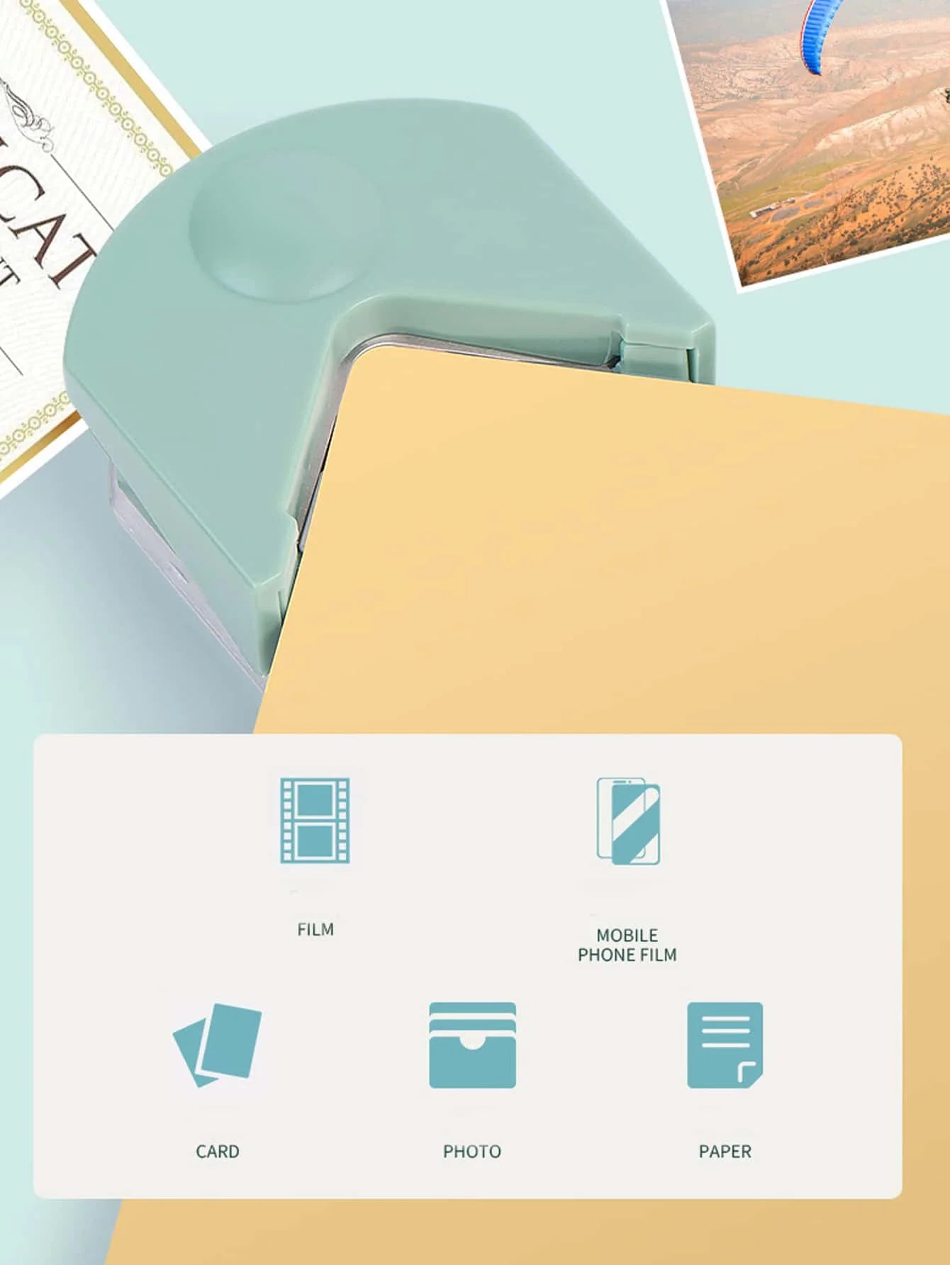 أداة تقطيع زوايا الورق – بزاوية نصف قطر 4mm، مثالية للصور والأوراق والكروت