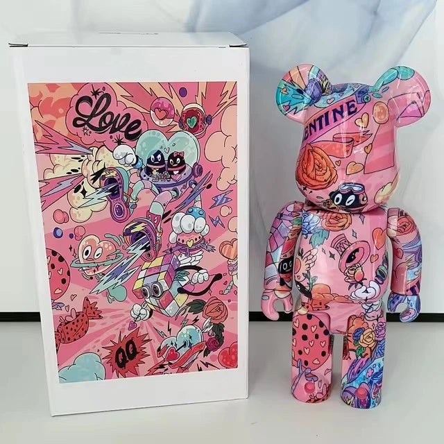 تمثال Bearbrick 400% (28 سم) – إصدار أبيض فارغ للتخصيص أو العرض