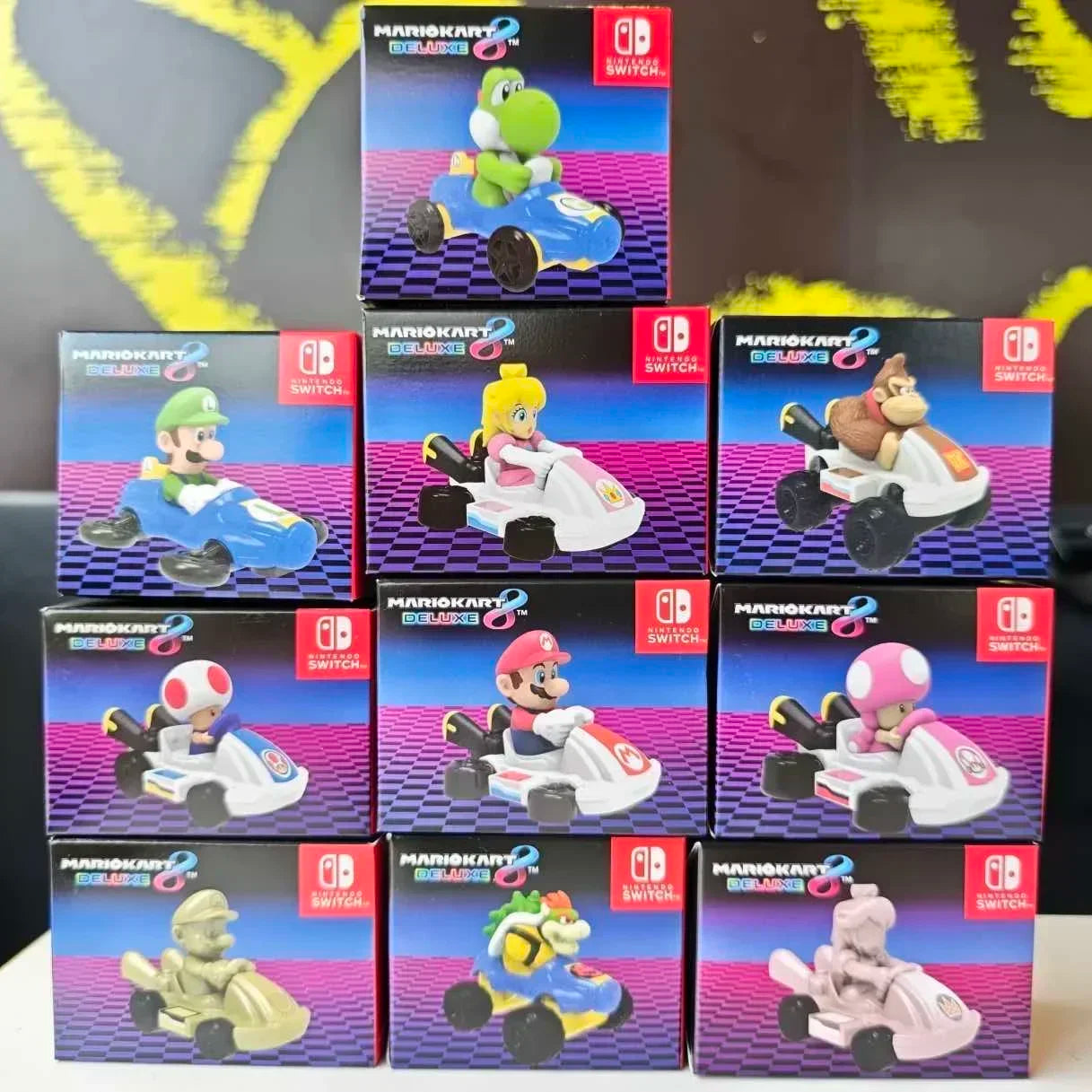 مجسم سيارة ماريو من سلسلة ماكدونالدز، لعبة هابي ميل قابلة للجمع، ديكور مكتبي أو هدية عيد الميلاد.