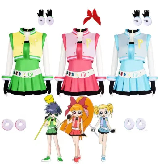 زي تنكري لشخصية الشرطية الصغيرة – تصميم كرتوني مزين بالورود والفقاعات | مناسب للعروض للأطفال والكبار