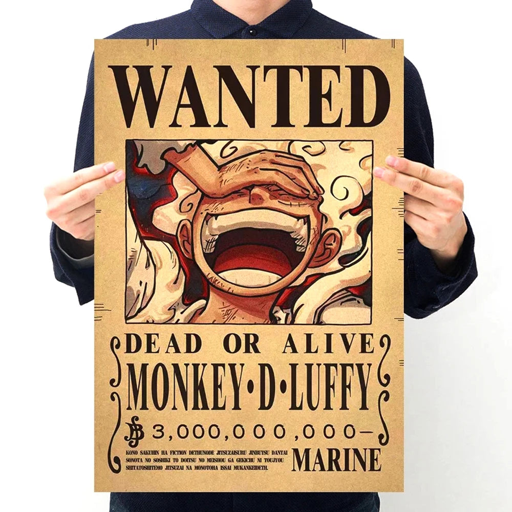 بوسترات ون بيس الأباطرة الأربعة | تصميم المطلوبين (Wanted)
