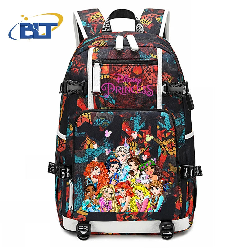 حقيبة ظهر للأطفال مطبوعة بشخصية ميني ماوس وأميرات ديزني