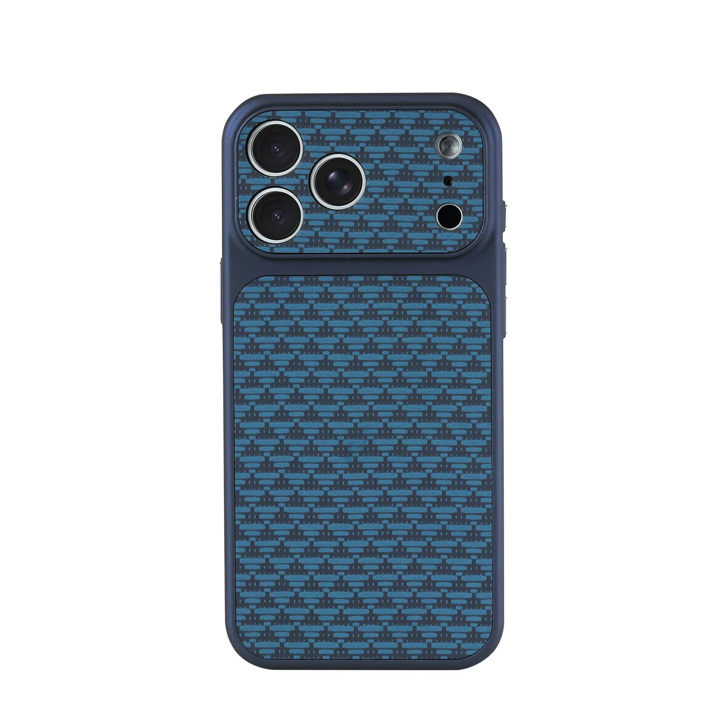 كفر آيفون مقاوم للصدمات بملمس ألياف كربونية مع طلاء PC – إطار برتقالي أنيق