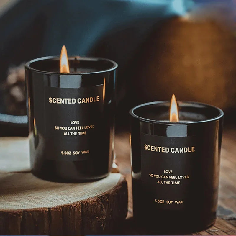 شمعة صويا طبيعية 100% برائحة الصندل