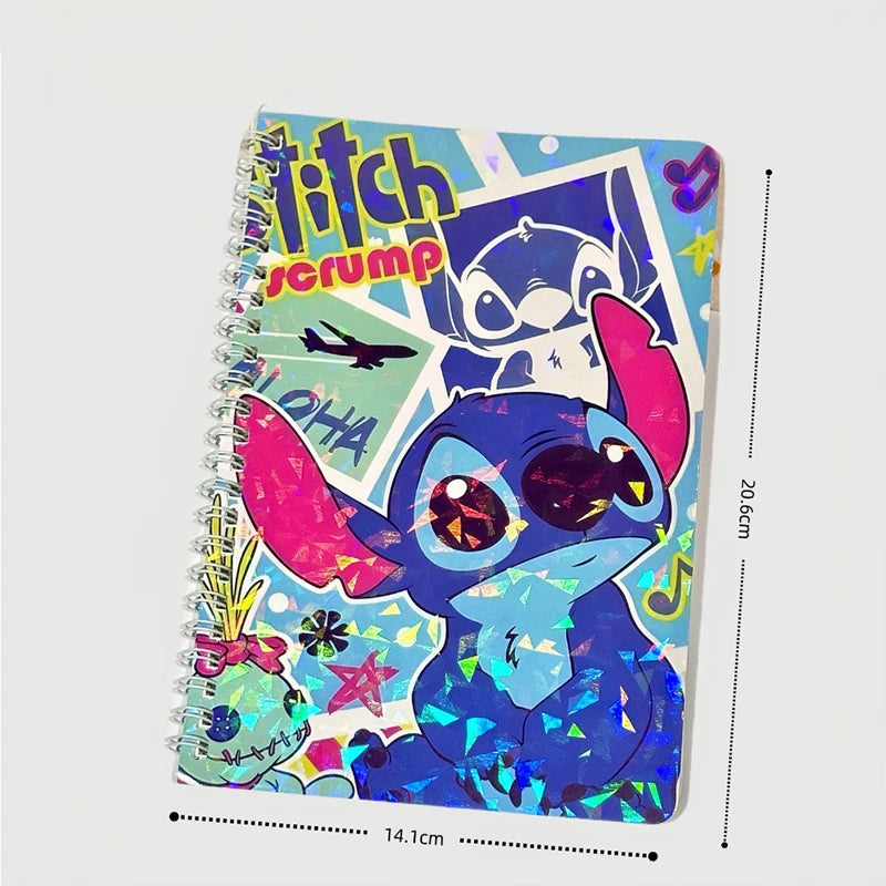 مجموعة 4 دفاتر حلزونية مقاس A5 من ديزني بتصميم ستتش (Stitch)