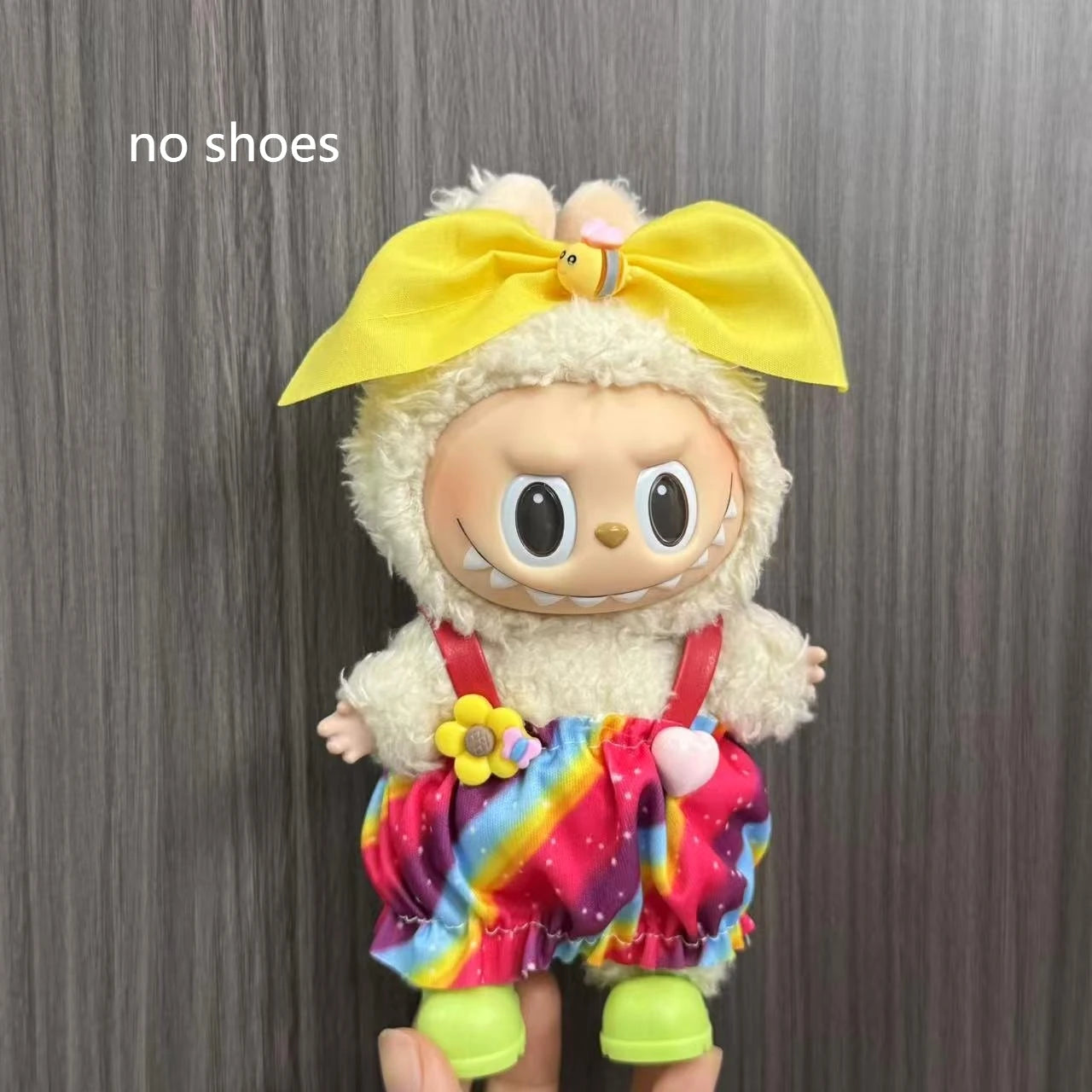 طقم هالوين لابوبو 17 سم – تنورة + أجنحة كيوت | ملابس دمية معلّقة – موضة موسمية لهدايا البنات