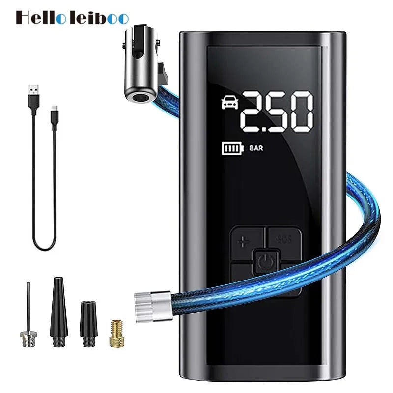 منفاخ هواء محمول للسيارة سلكي / لاسلكي 150PSI – مضخة إطارات متعددة الاستخدام