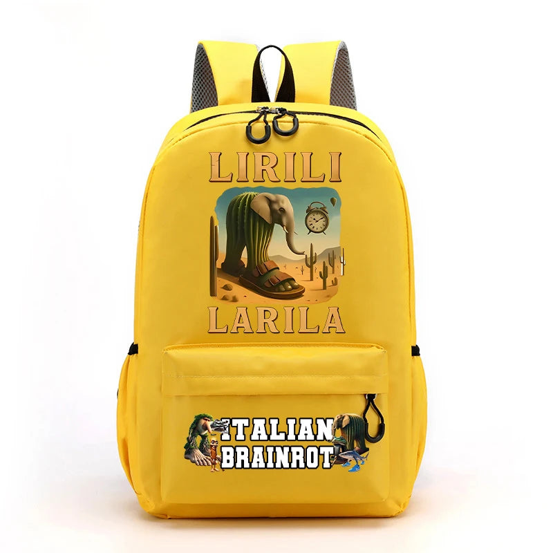 حقيبة أطفال إيطاليان برينروت بطابع الحيوانات، حقيبة مدرسية كرتونية بسعة كبيرة