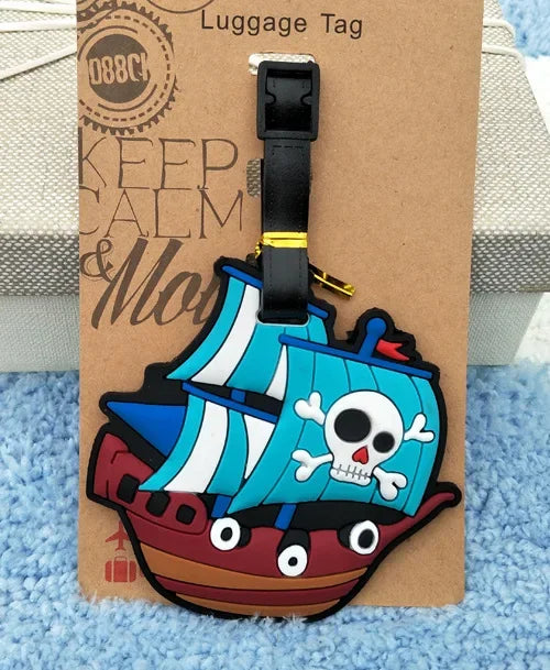 بطاقات شنط سفر ون بيس – لوفـي وتشوبر | إكسسوارات كرتونية من السيليكون