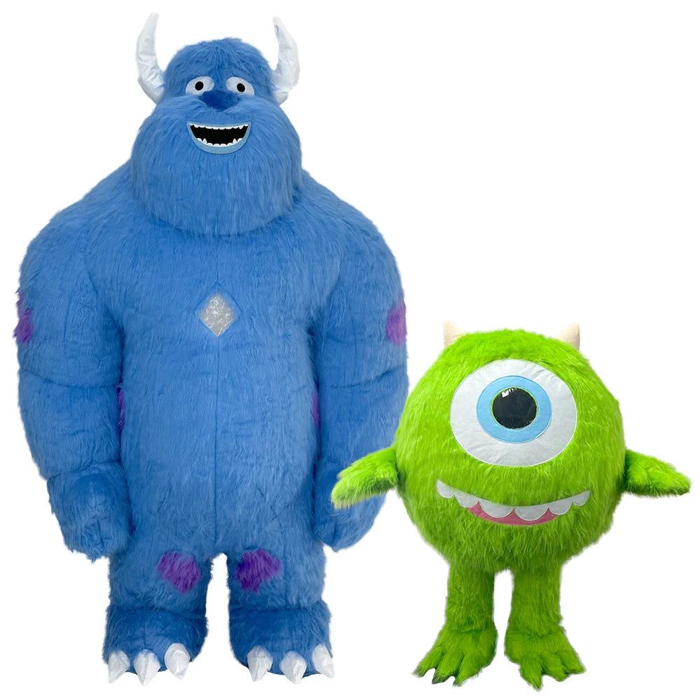 زي تميمة منتفخ من SAYGO – وحش أزرق مضحك للكبار | زي قابل للنفخ