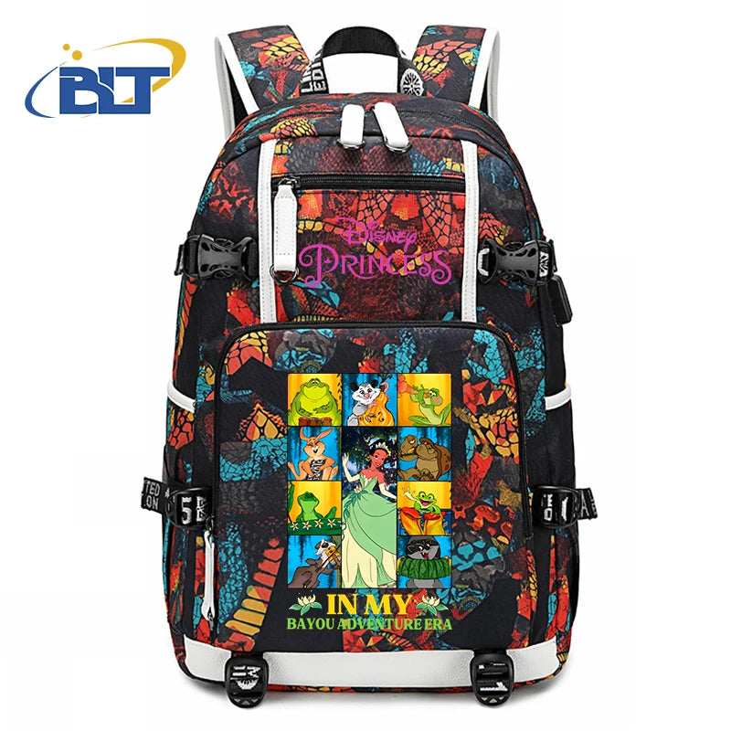 حقيبة ظهر للأطفال مطبوعة بشخصية ميني ماوس وأميرات ديزني