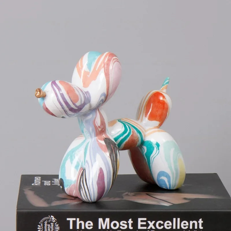 تمثال كلب أنيق بتصميم نورديك – قطعة ديكور راقية للمنزل أو المكتب