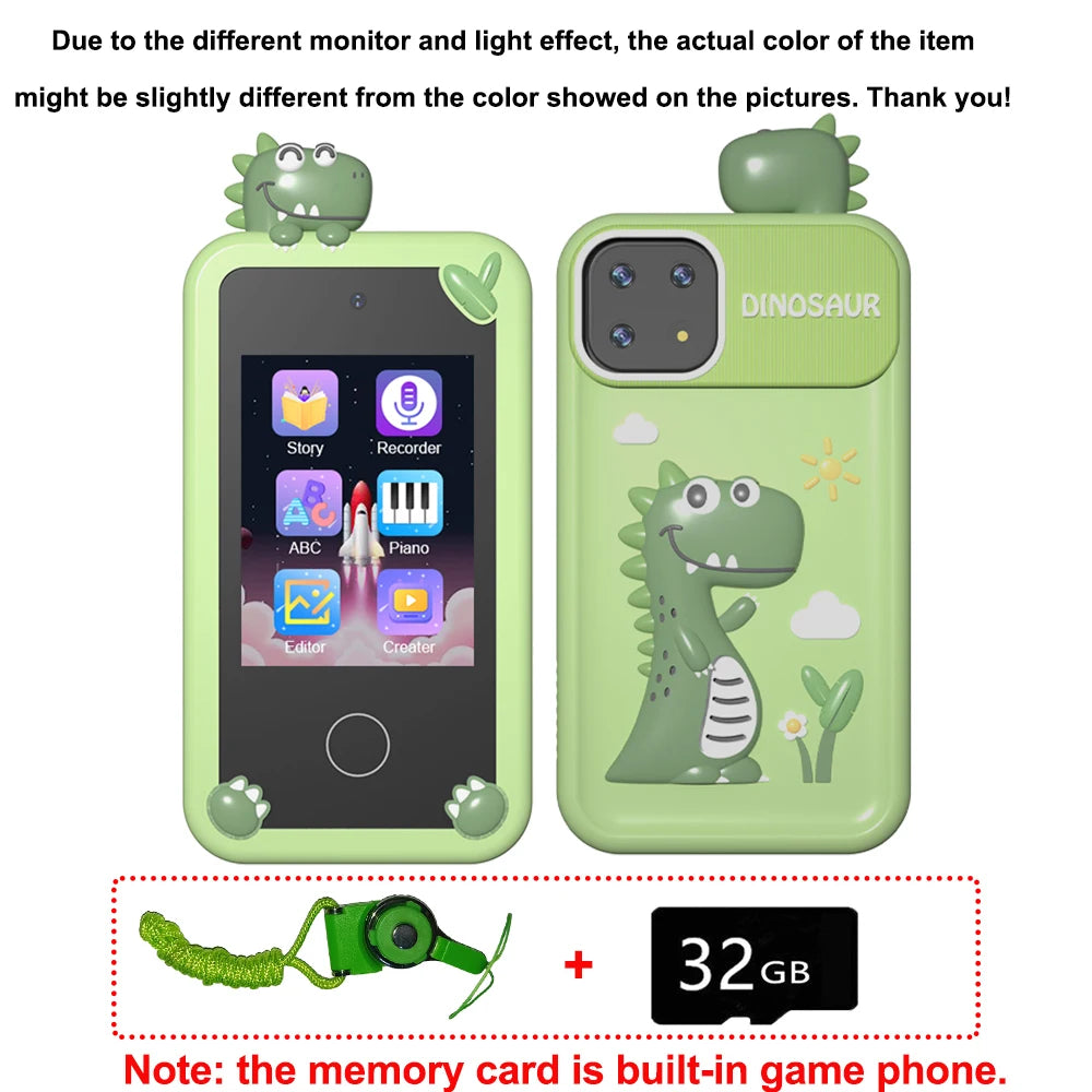 هاتف أطفال ذكي موسيقي – بتصميم يونيكورن كرتوني ولمس تفاعلي | لعبة تعليمية للأولاد والبنات