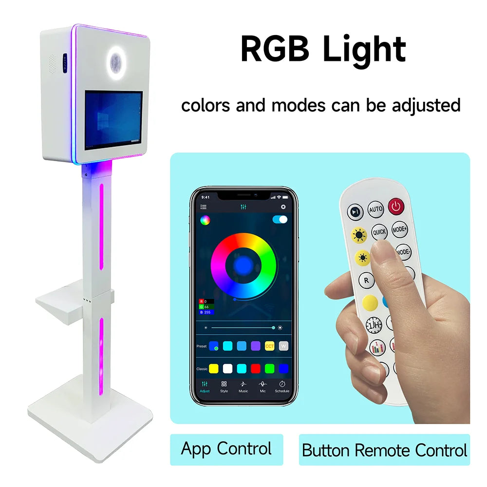 كشك تصوير فوتوبوث بكاميرا DSLR – مرآة سحرية بشاشة لمس 15.6 إنش للمناسبات