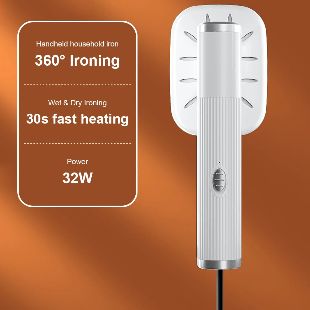 مكواة بخار محمولة صغيرة قابلة للشحن عبر USB – كي الملابس الجافة والرطبة في المنزل والسفر