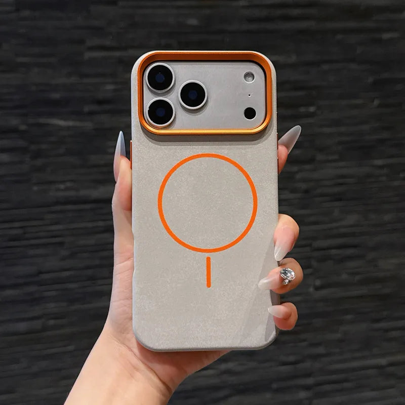 كفر آيفون مغناطيسي ELVEV جلد PU ناعم بتغطية كاملة – حماية فاخرة بتصميم أنيق