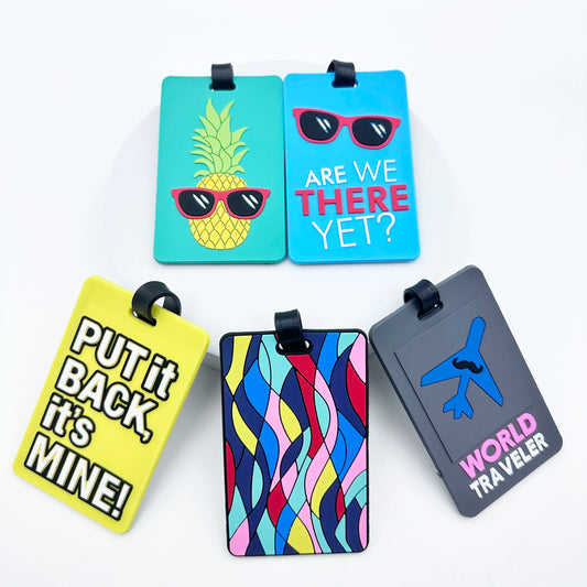 تاق شنطة سفر من السيليكون – ستايل عصري لحفظ الاسم والعنوان