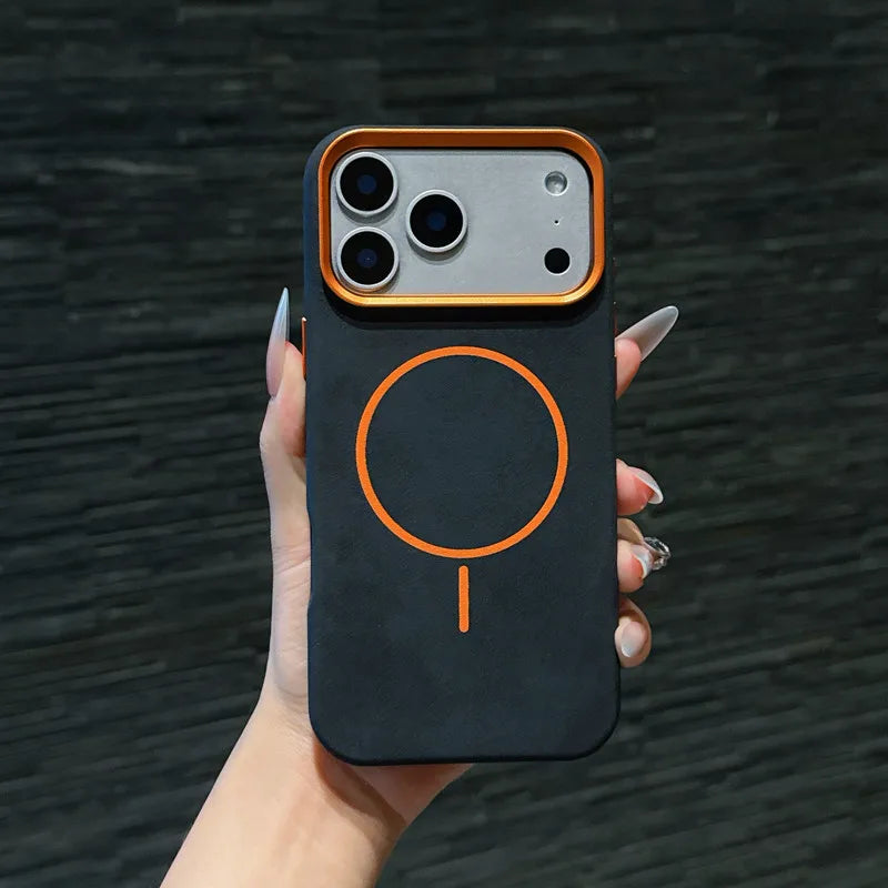 كفر آيفون مغناطيسي ELVEV جلد PU ناعم بتغطية كاملة – حماية فاخرة بتصميم أنيق